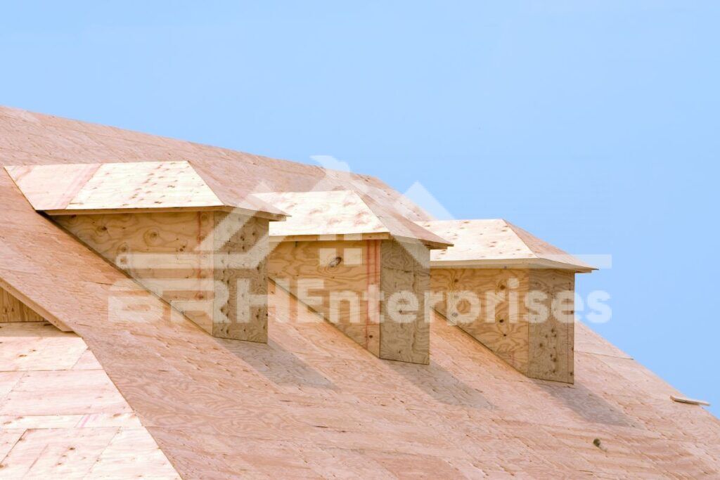 Plywood roof decking