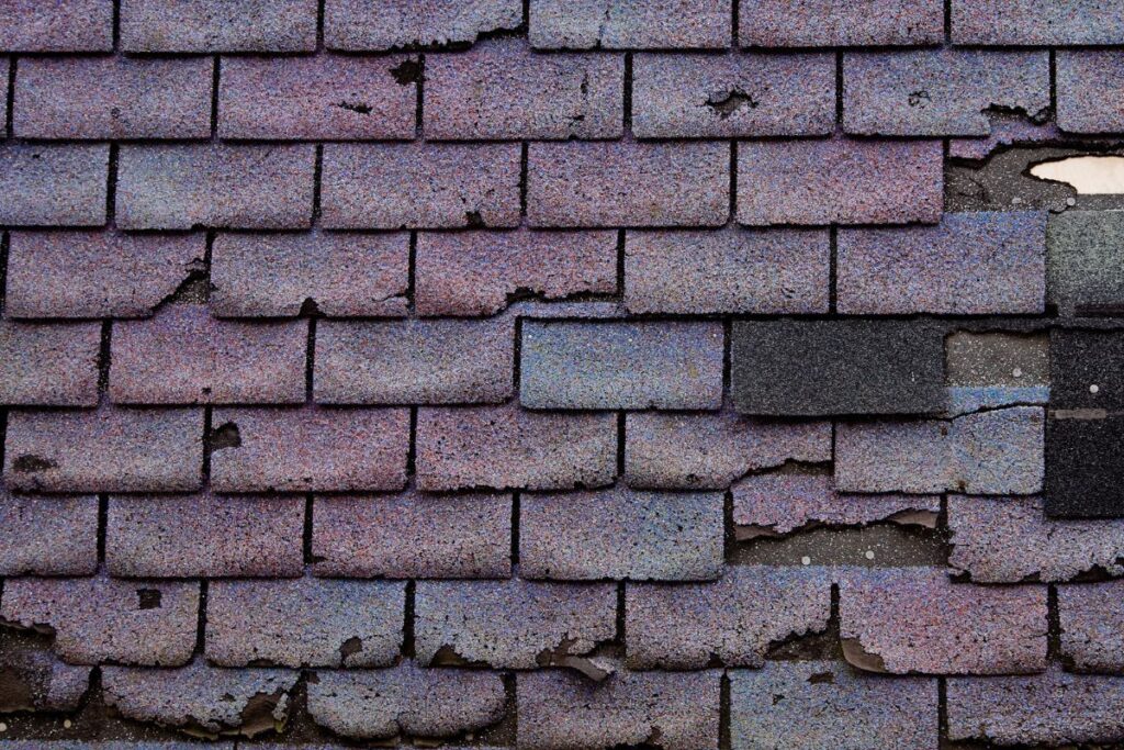 Broken shingles