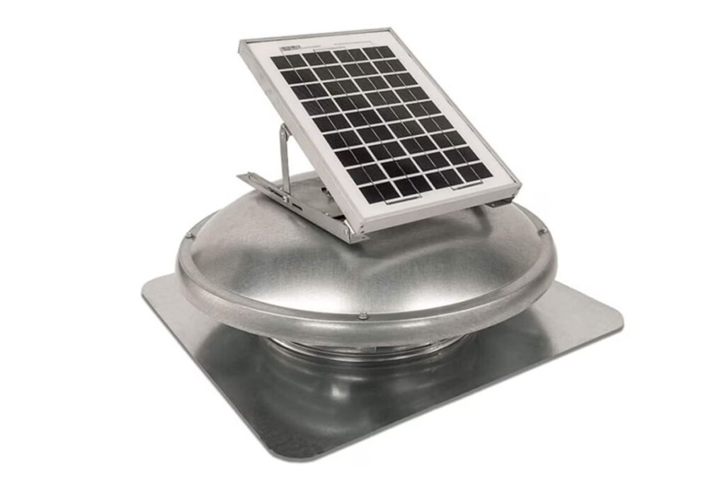 Solar-powered roof ventilation system