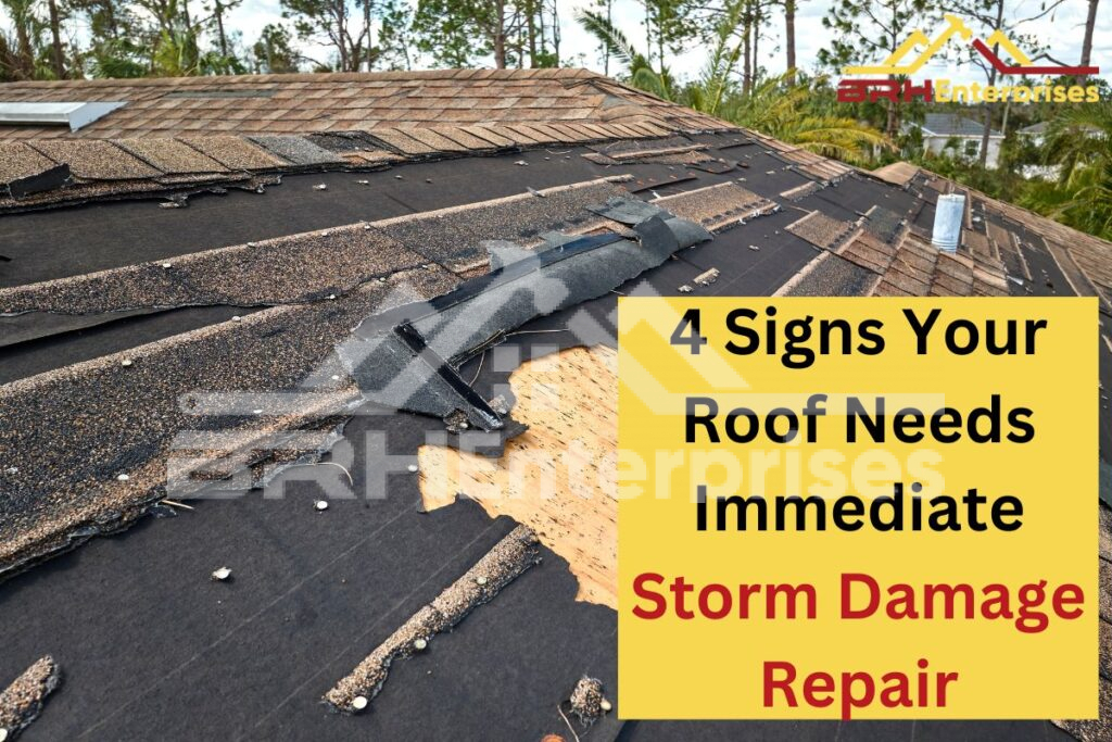 Storm damage roof repair