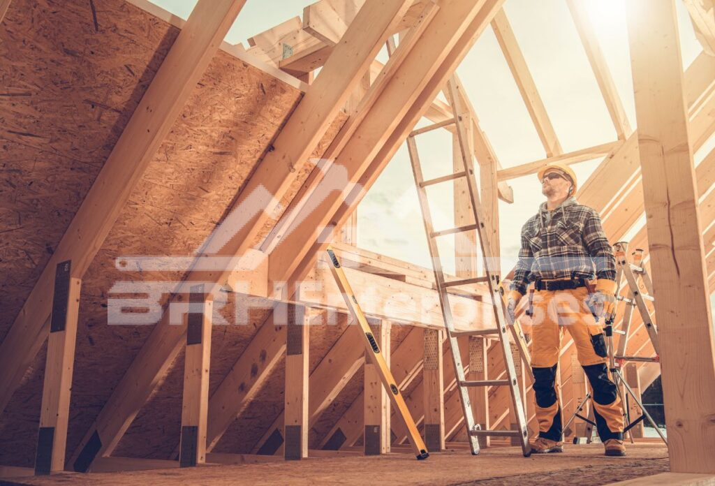 Raising a roof on a house