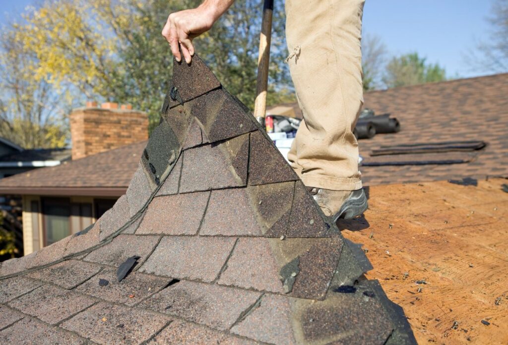 Winter roof replacement