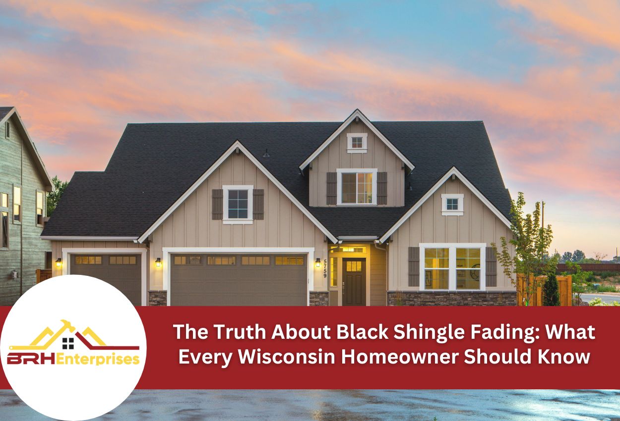house with black shingles